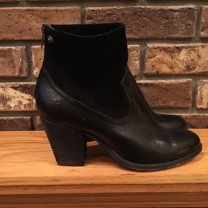 Size 6.5 Black Leather/Suede Frye Booties